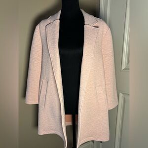 IMNYC Isaac Mizrahi Pink Textured Wide Lapel Coatigan Blazer/Coat Size L